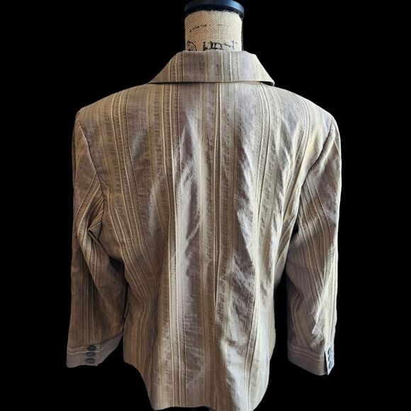 J. Jill Pinstripe Blazer Womens SZ 18 Mature Office Corporate Chunky Academia - Picture 3 of 5